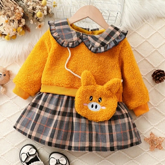 ● SHEIN | Peter Pan Collar Fall Dress - Picture 1 of 13